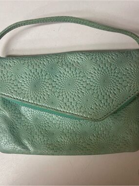 Mint Green HOBO Embossed Envelope Small Purse